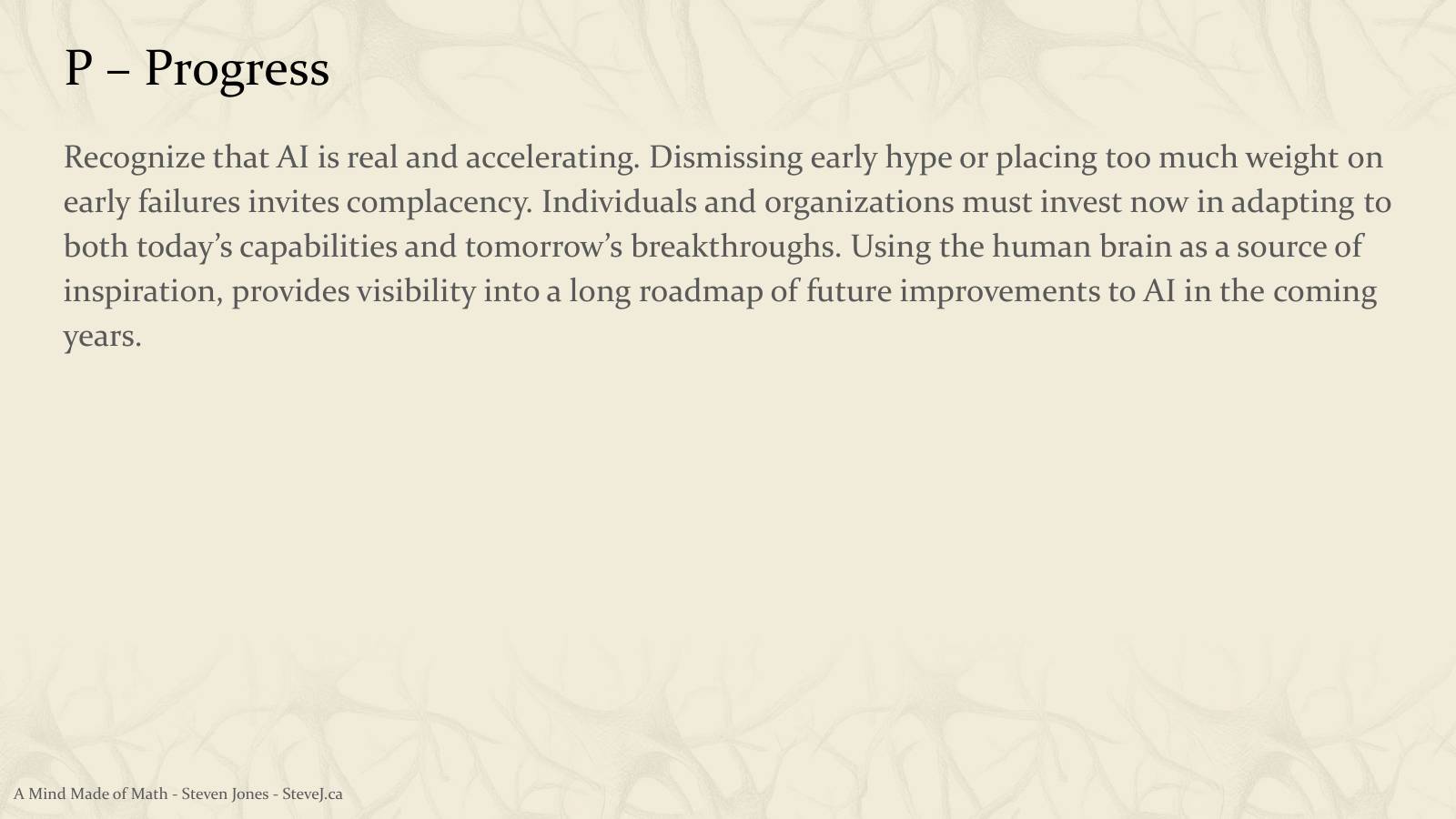 Slide 5: P – Progress