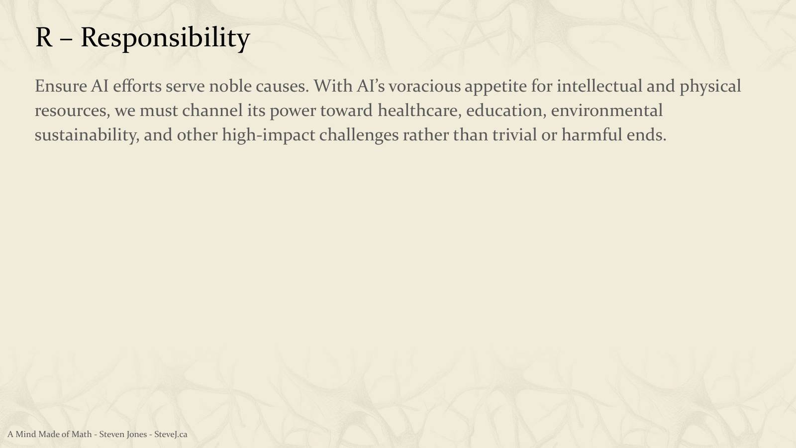 Slide 6: R – Responsibility