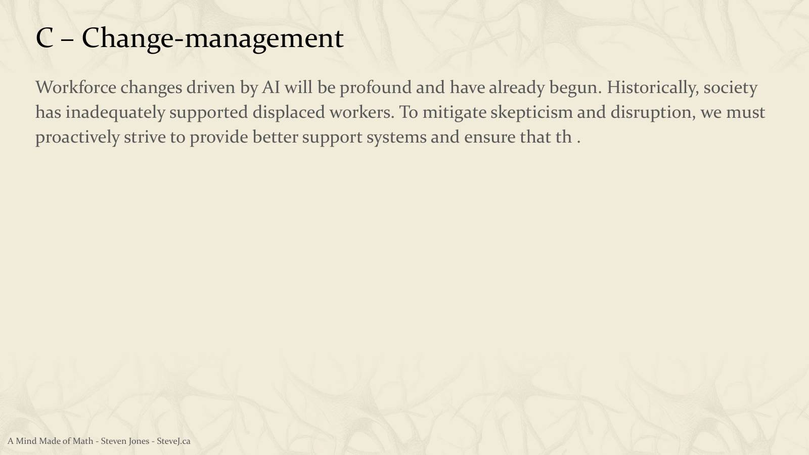 Slide 9: C – Change-management