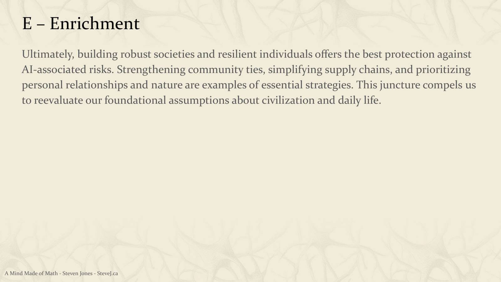Slide 13: E – Enrichment