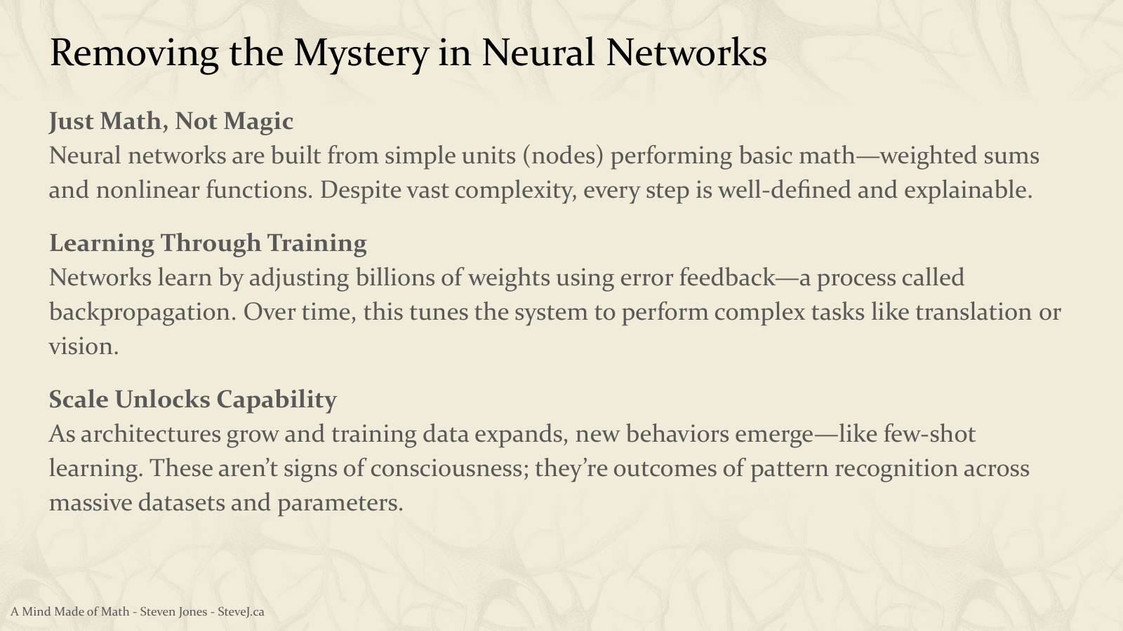 Slide 20: Removing the Mystery in Neural Networks