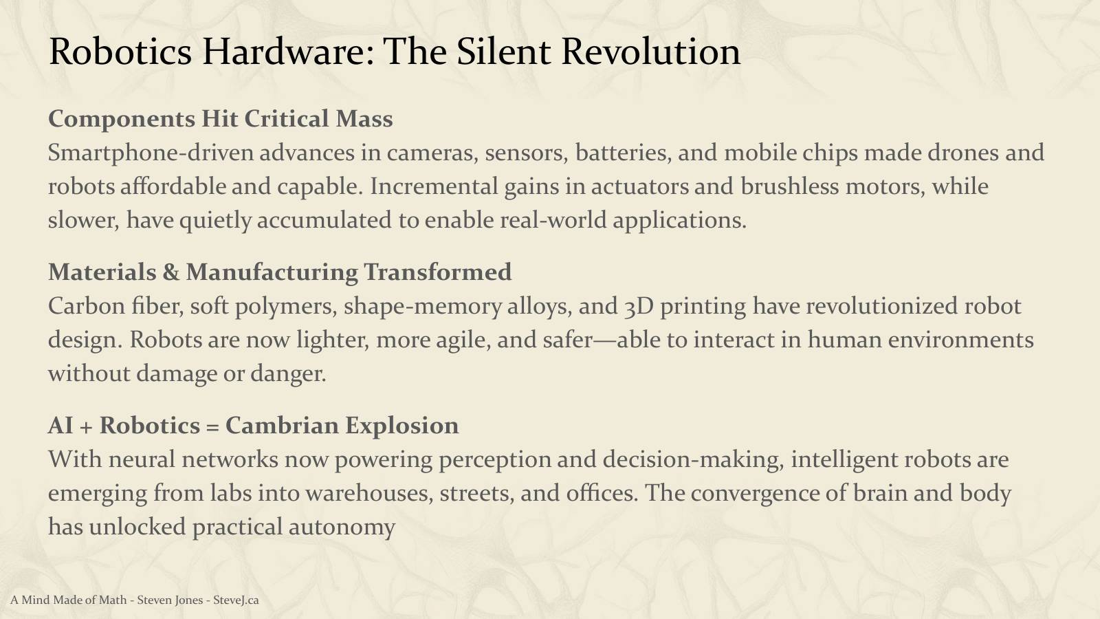 Slide 23: Robotics Hardware: The Silent Revolution