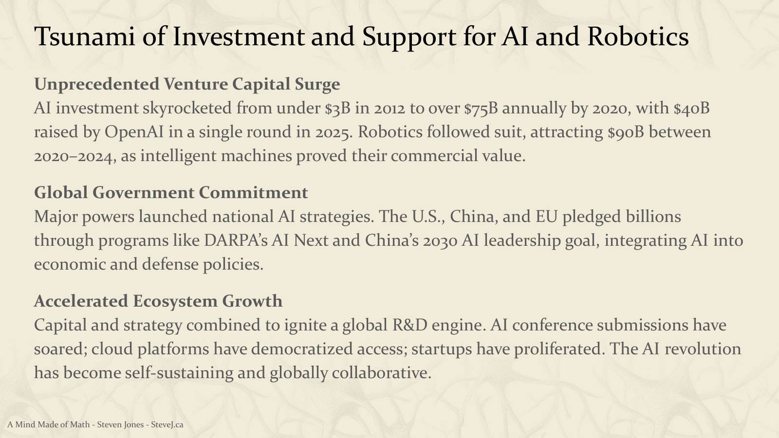 Slide 24: Tsunami of Investment and Support for AI and Robotics