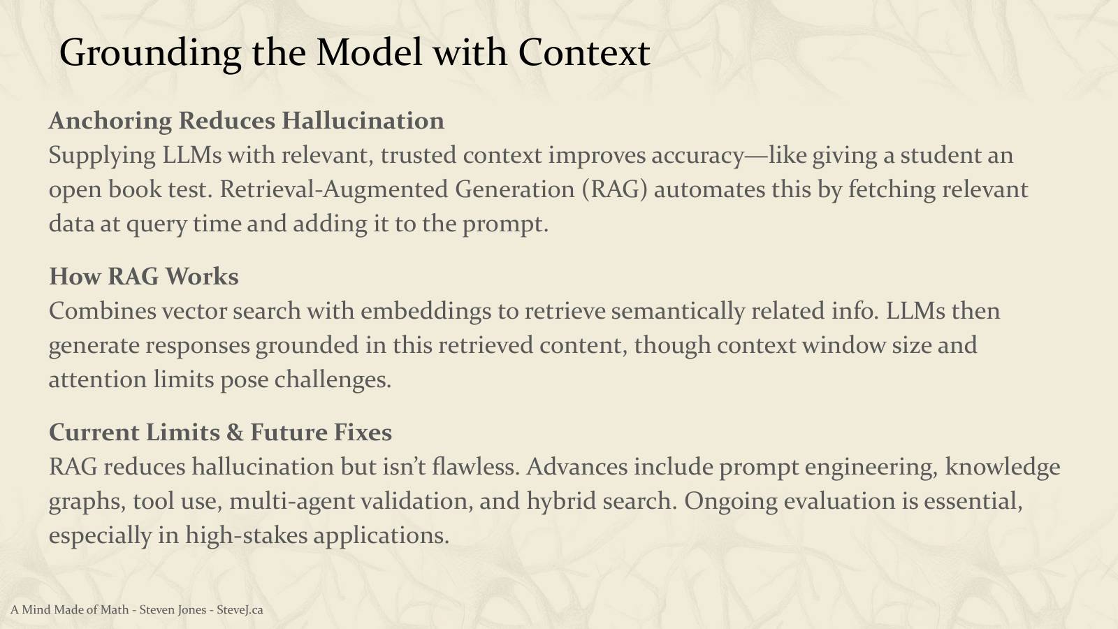 Slide 30: Grounding the Model with Context