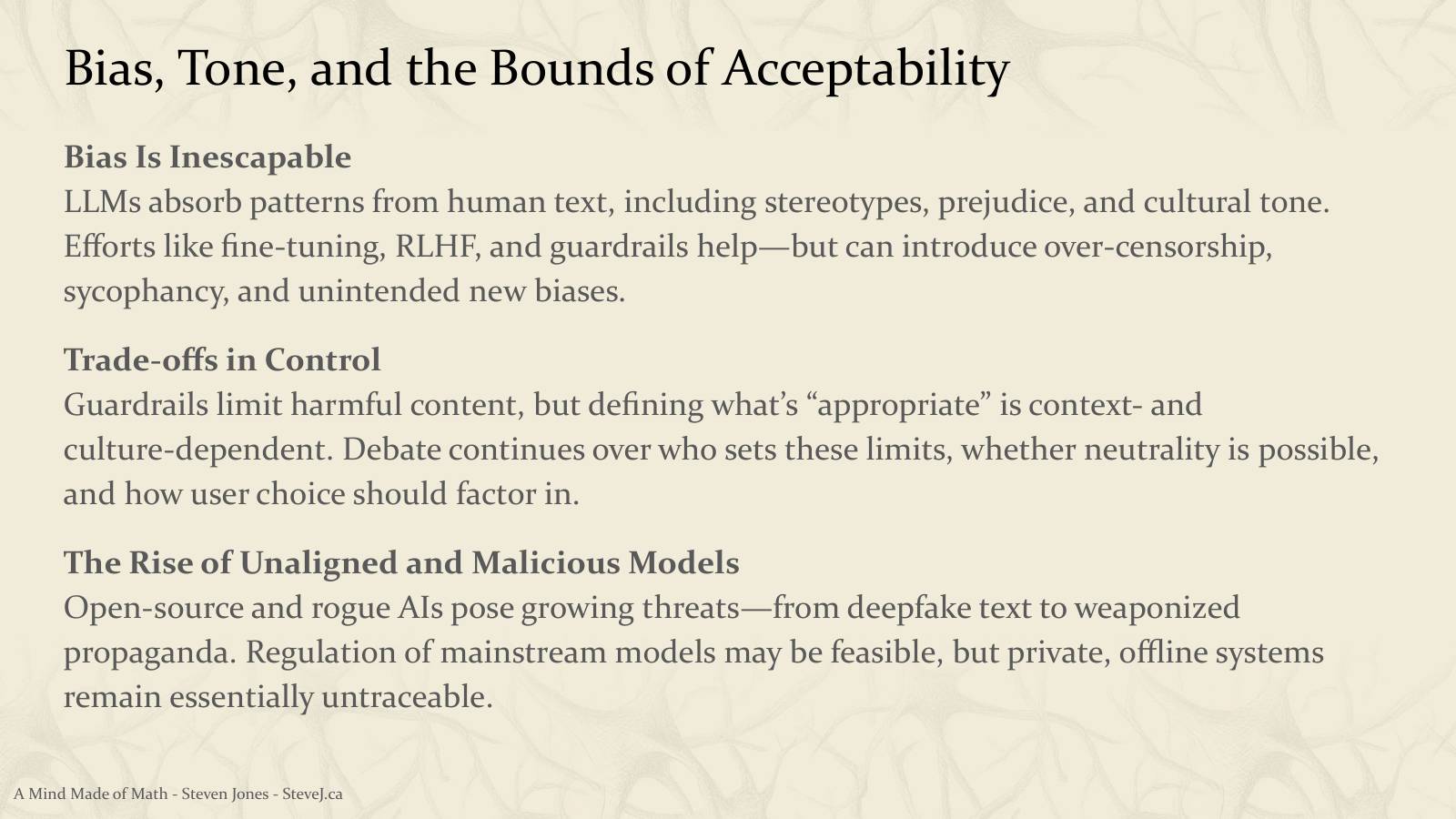 Slide 33: Bias, Tone, and the Bounds of Acceptability