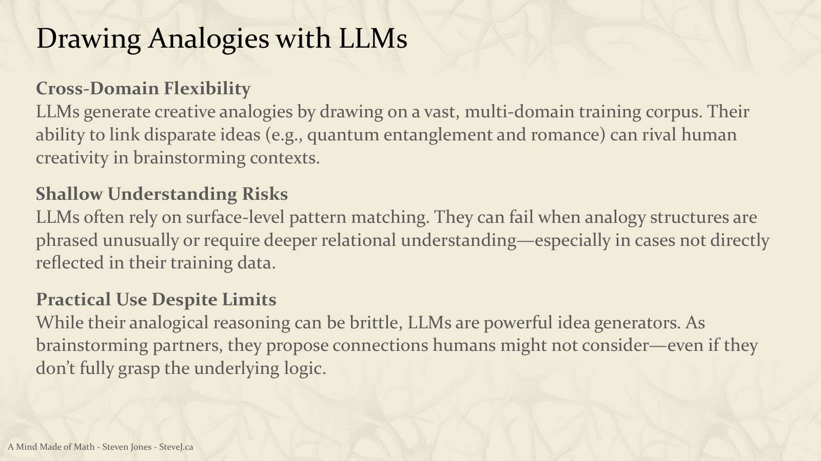 Slide 41: Drawing Analogies with LLMs