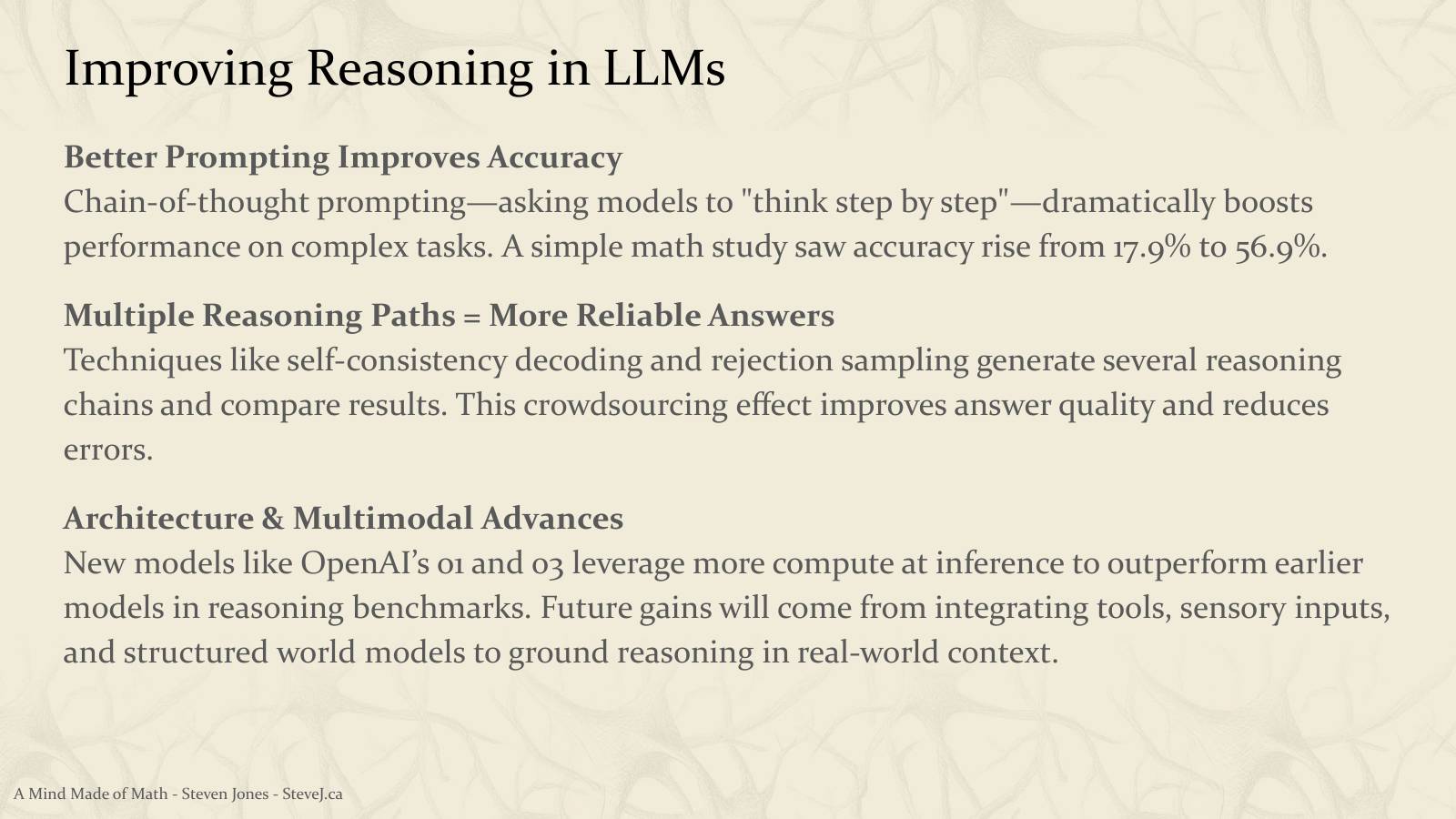 Slide 43: Improving Reasoning in LLMs