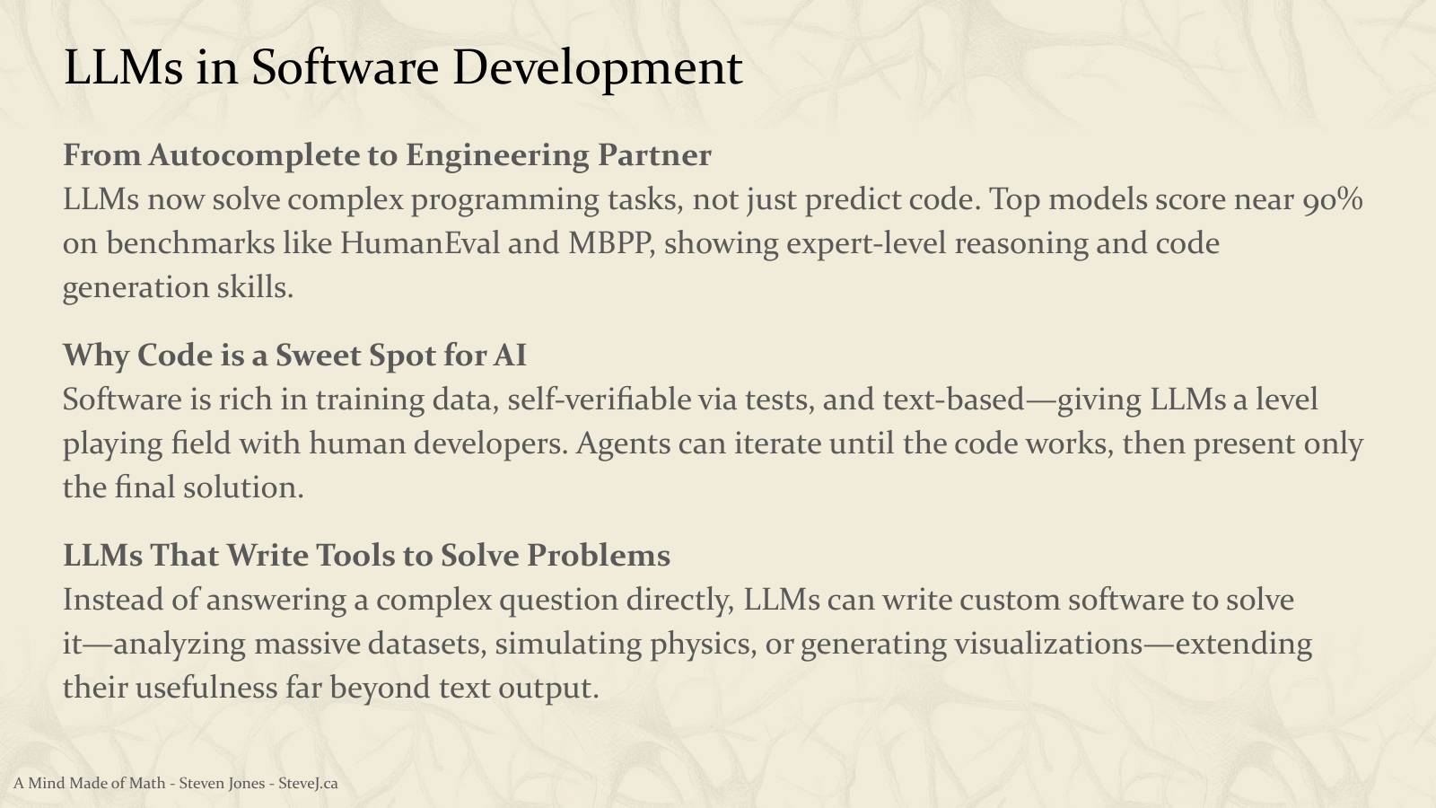 Slide 44: LLMs in Software Development