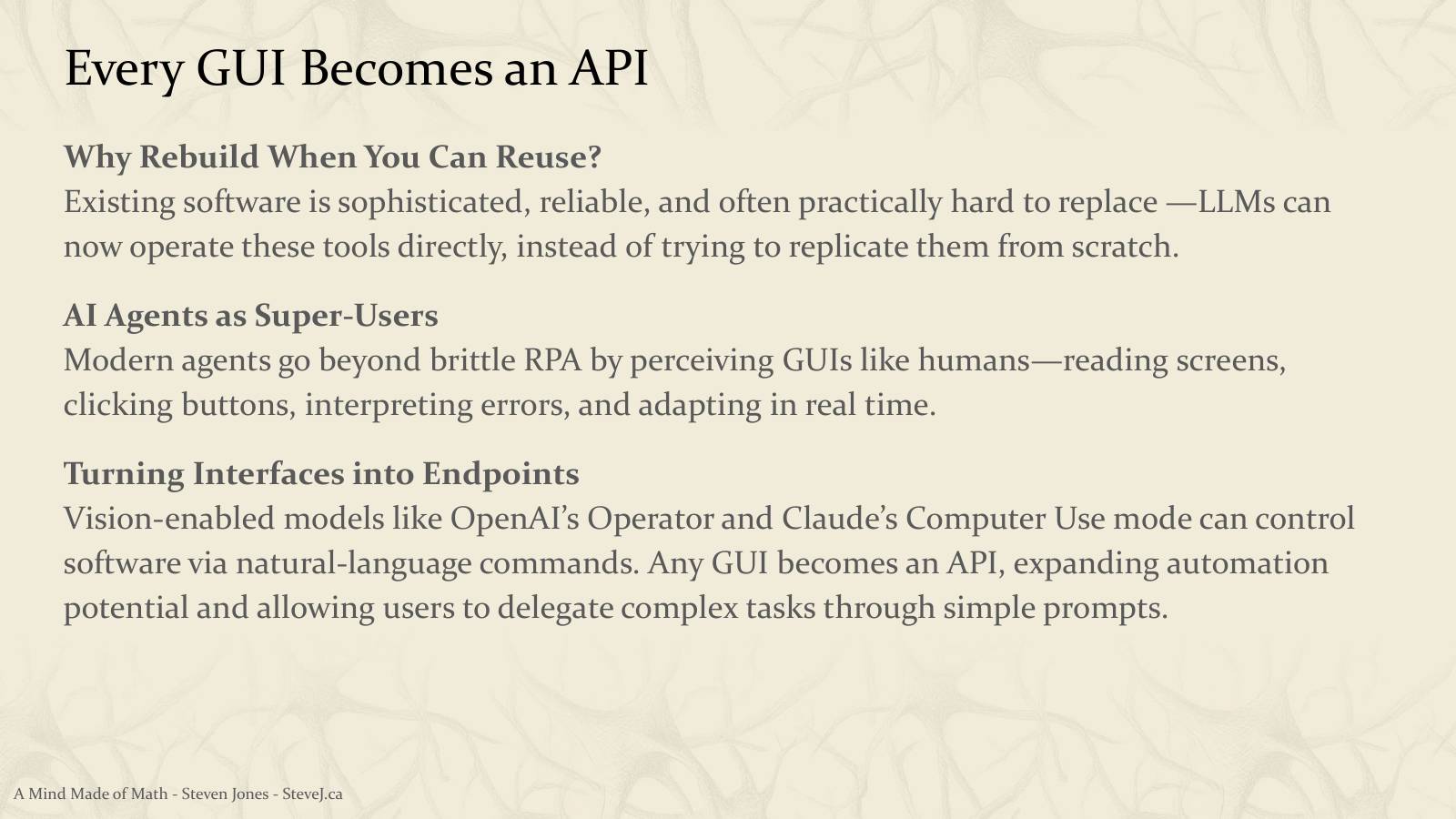 Slide 45: Every GUI Becomes an API