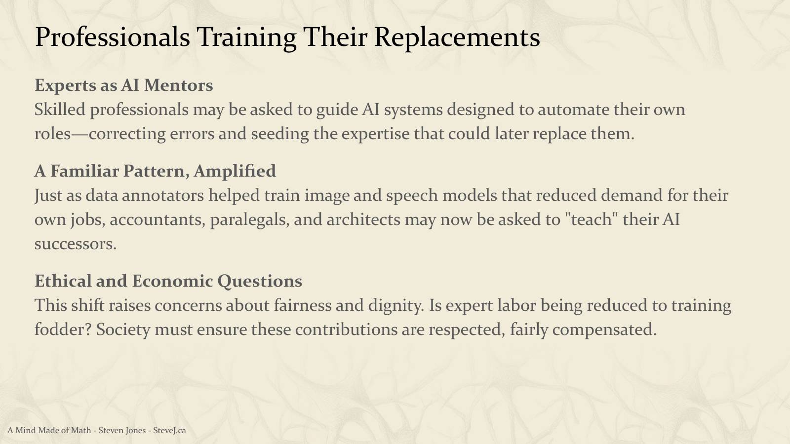 Slide 56: Professionals Training Their Replacements
