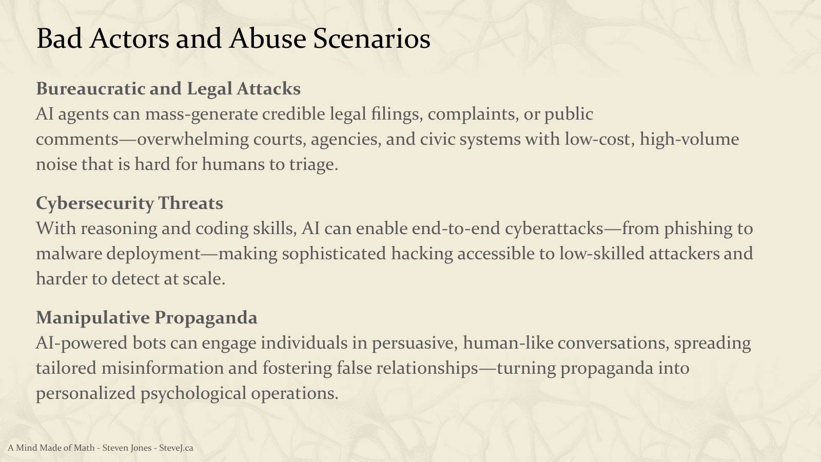 Slide 58: Bad Actors and Abuse Scenarios