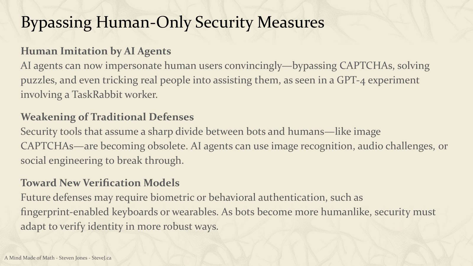 Slide 59: Bypassing Human-Only Security Measures