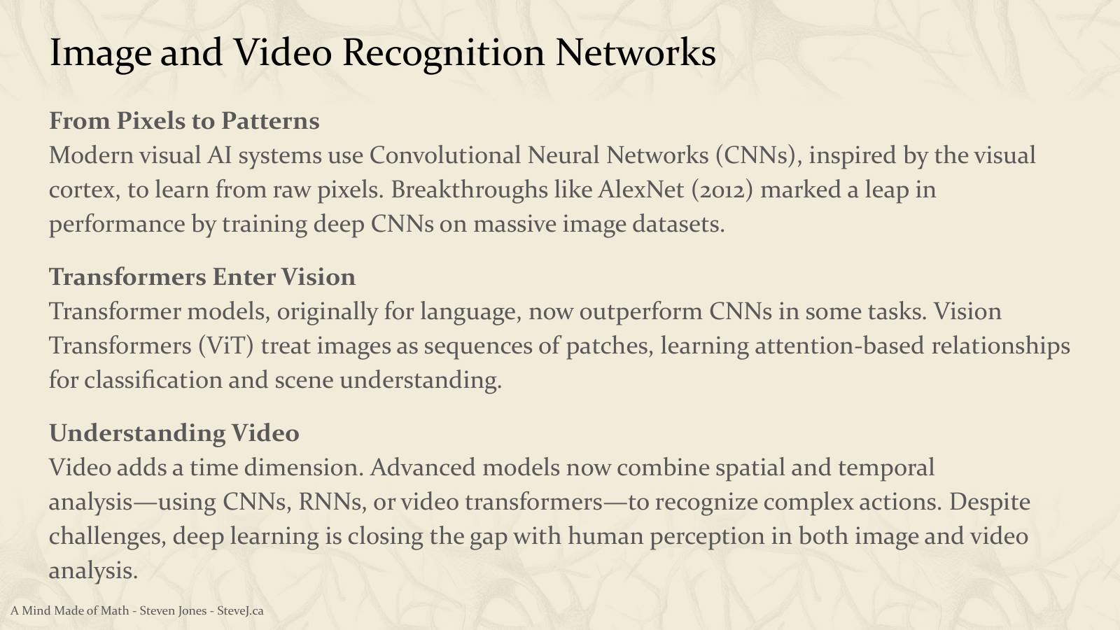 Slide 69: Image and Video Recognition Networks