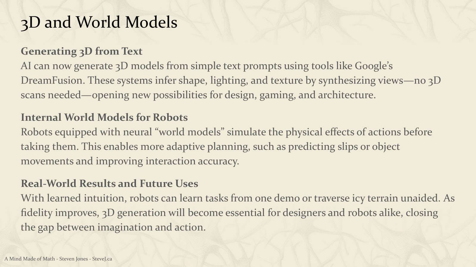 Slide 72: 3D and World Models