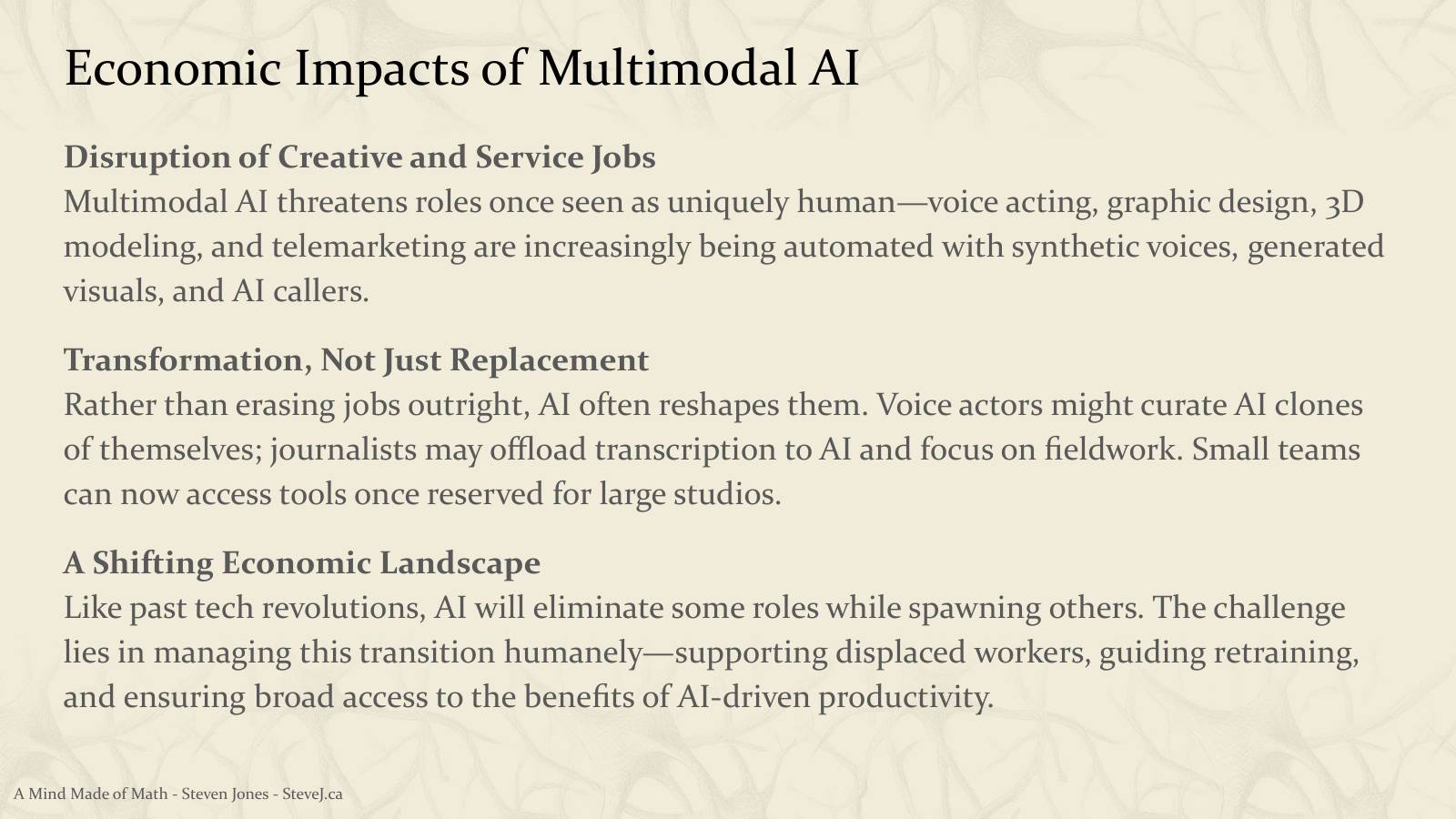 Slide 78: Economic Impacts of Multimodal AI