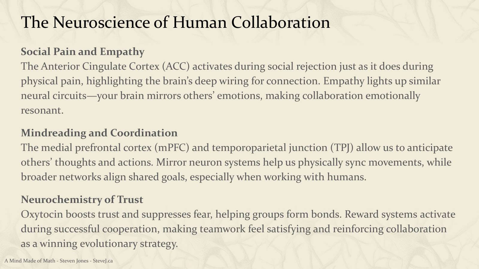 Slide 90: The Neuroscience of Human Collaboration