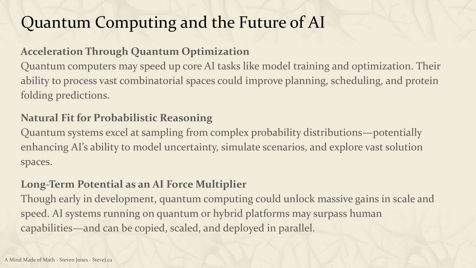 Slide 116: Quantum Computing and the Future of AI
