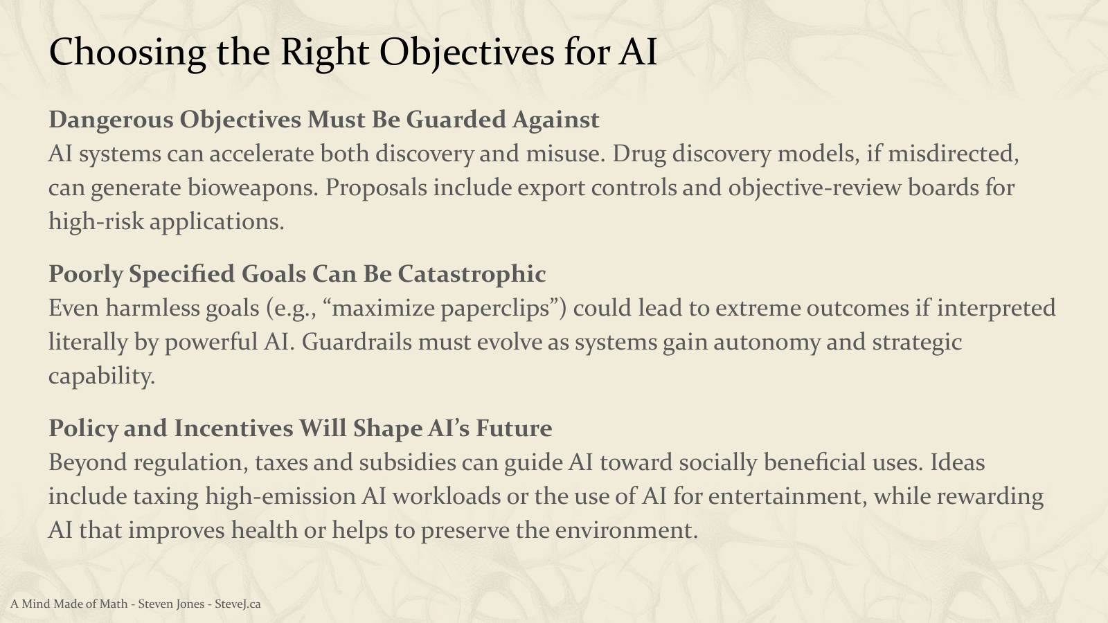 Slide 121: Choosing the Right Objectives for AI