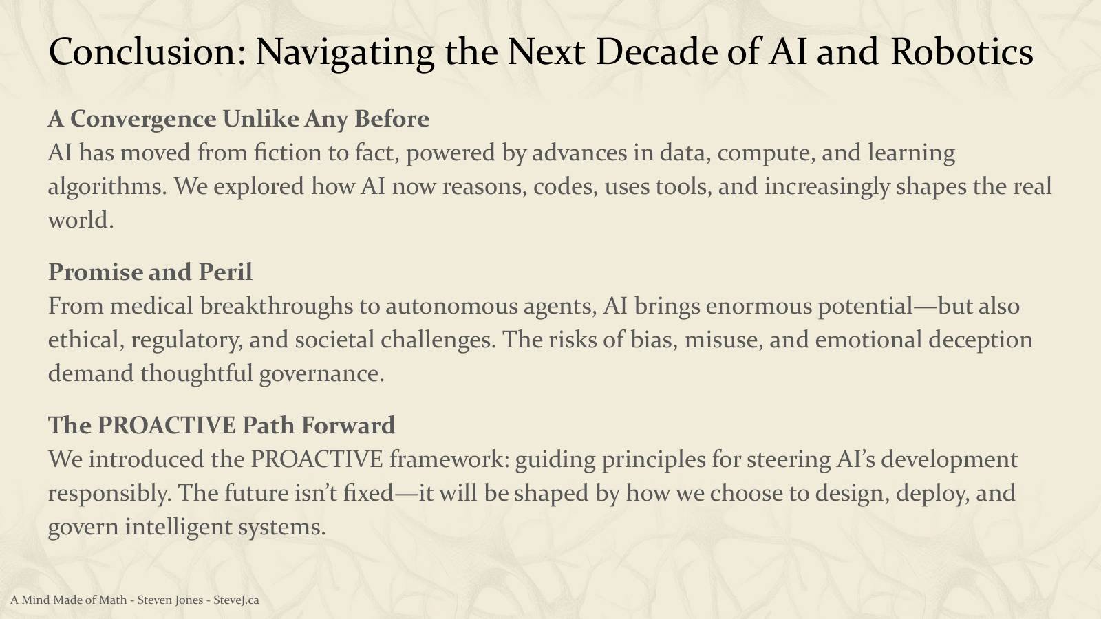 Slide 123: Conclusion: Navigating the Next Decade of AI and Robotics